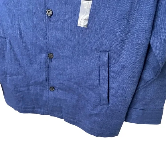 Banana Republic 2pc Linen Set Men’s M 31x30 Blue Shirt Jacket & Pants Flat NWT
